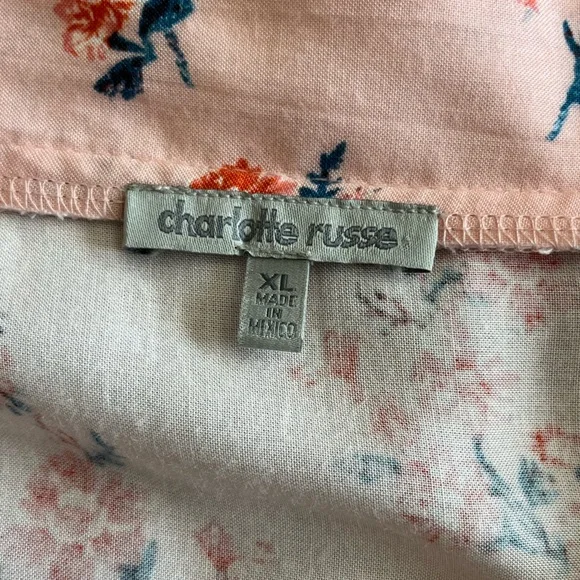 Charlotte Russe Pink Burgundy Floral Maxi Skirt Rayon Boho XL Extra Large GUC - Picture 10 of 15